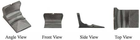 Rear sight, 
Slim Kentucky Longrifle style,
for 13/16" or 7/8" octagon barrel,
wax cast steel